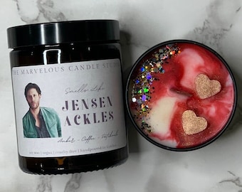 Riecht nach Jensen Ackles Vegan Candles | Pop Kultur Geschenke | Promi-Kerzen | Geburtstag Geschenkideen | Lustiges Neuheit Geschenk