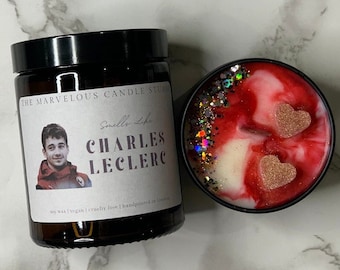 Smells Like Charles Leclerc Candle | Celebrity Candles | Ferrari F1 Gift | Birthday Gift Ideas For Her And Him | Novelty Gift