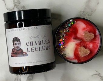 Smells Like Charles Leclerc Candle | Celebrity Candles | Funny Novelty Birthday Gift Ideas For Her And Him