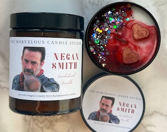 Negan Smith Inspired Charismatic Survivor Candle | Zombie Series Candles And Wax Melts | Fandom Gift Ideas | Funny Novelty Gift