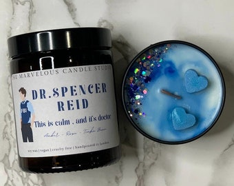 Dr. Spencer Reid Vegan Candles | Criminal Mind | Celebrity Candles |  Matthew Gray Gubler  | Spencer Reid Gifts