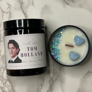 Smells Like Tom Holland Vegan Candle | Pop Culture Gifts | Celebrity Candles | Birthday Gift Ideas |  Funny Novelty Gift