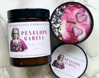 Penelope Garcia Candle | Fandom Vegan Candles & Wax Melts | Kirsten Vangsness | Penelope Garcia Funny Novelty Gift