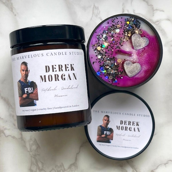 Derek Morgan Candle | Criminal Mind | Fandom Vegan Candles And Wax Melts |  Shemar Moore | Derek Morgan Funny Novelty Gifts