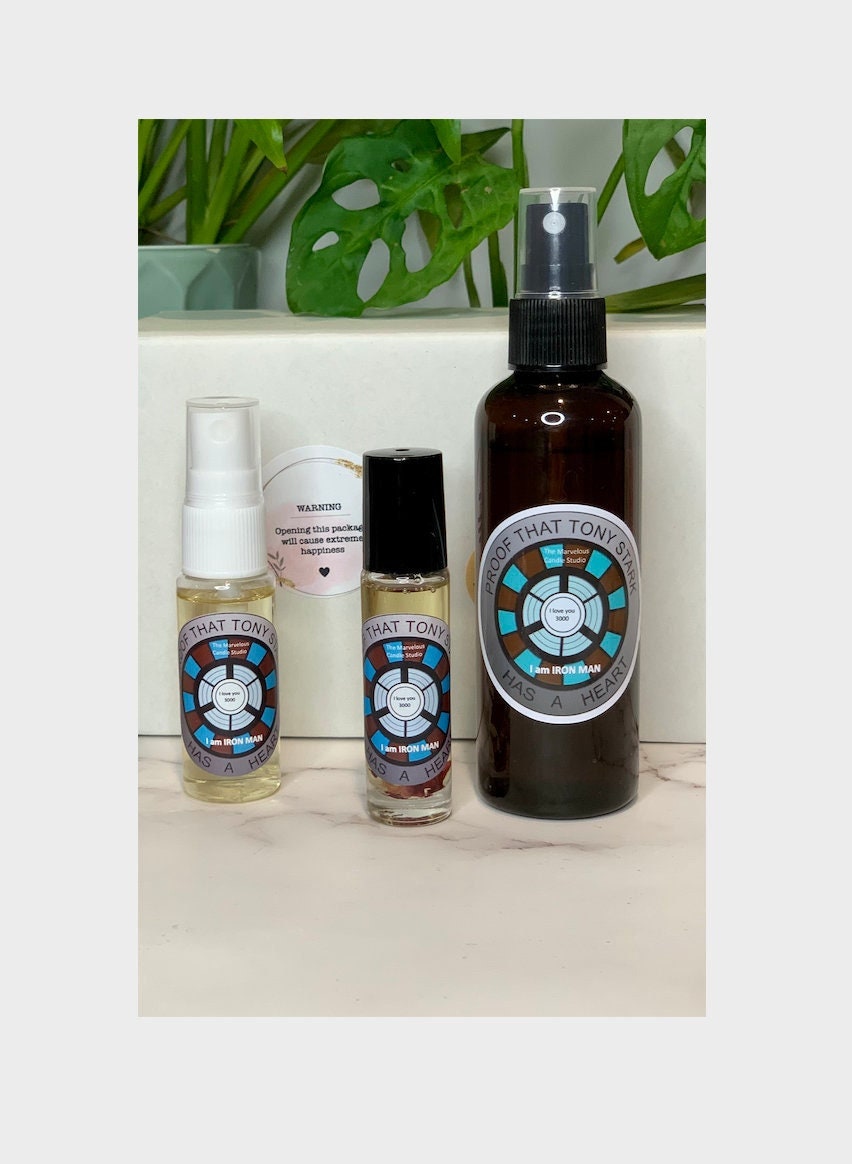 Tony Stark Iron Man Inspired Roll-on Perfume and Room Fragrance