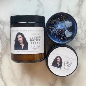 RESERVA Velas veganas "Smells Like Andrew Hozier Byrne" / Regalos de cultura pop / Velas de famosos / Ideas para regalos de cumpleaños / Regalos novedosos y divertidos