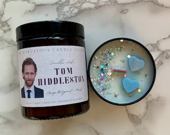 Smells Like Tom Hiddleston Vegan Candles | Pop Culture Gifts | Celebrity Candles | Birthday Gift Ideas | Funny Novelty Gift