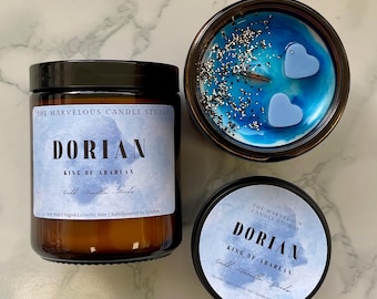 Dorian Candle | Throne of Glass Fan Parody Candle  | King Dorian Havilliard of Adarlan | TOG Gift | Literary Bookish Candle