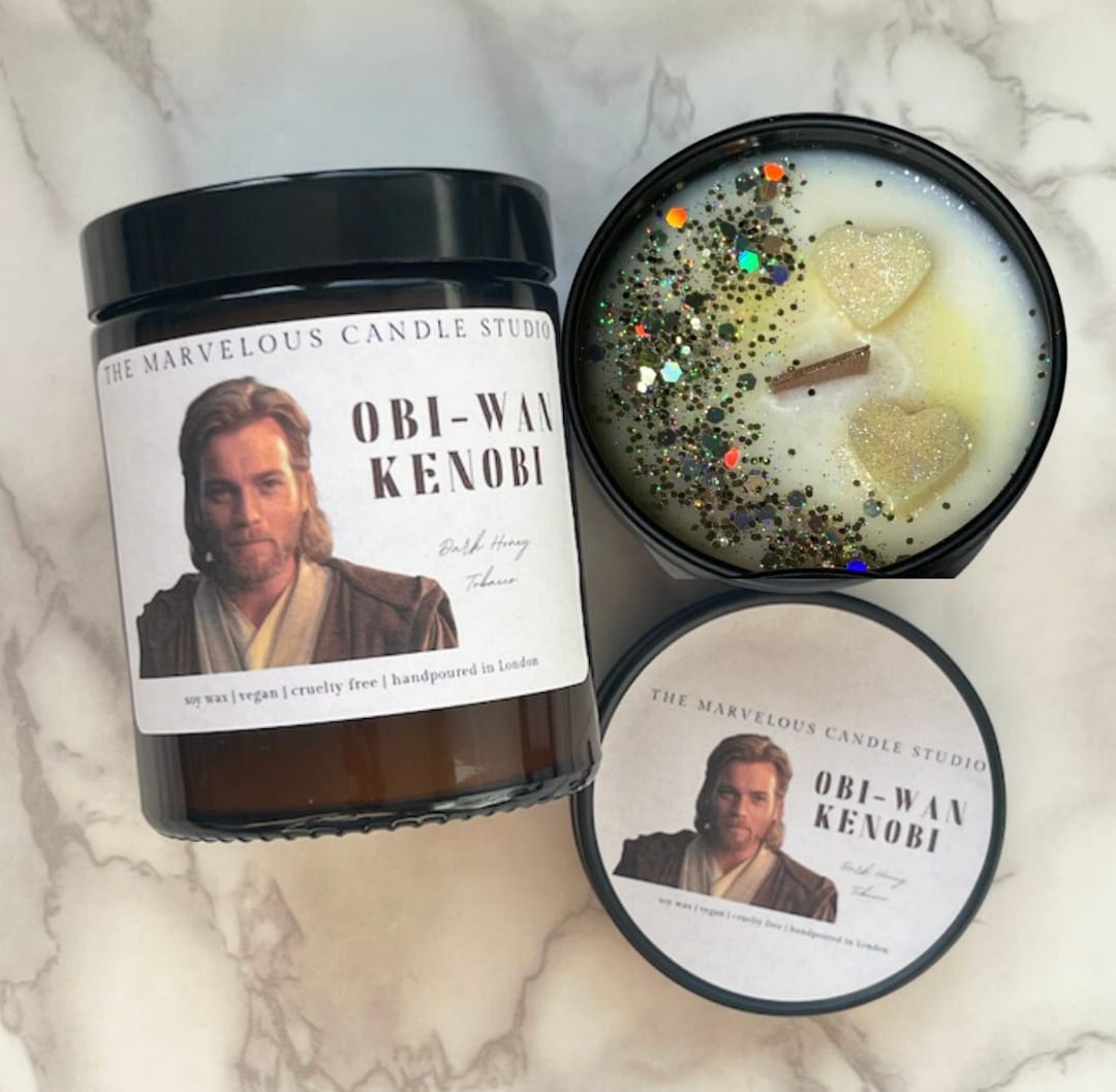Obiwan Kenobi Candle Star Wars Fandom Vegan Candles and Wax Melts Dark