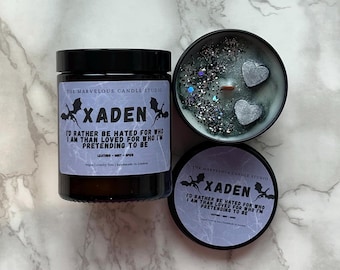 Xaden Riorson Candle | Fourth Wing Merch | The Empyrean Series Rebecca Yarros | Bookish Vegan Candle