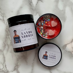 Vela inspirada en Lando Norris / Velas de famosos / Ideas para regalos de cumpleaños de Fórmula 1 / Regalos divertidos y novedosos