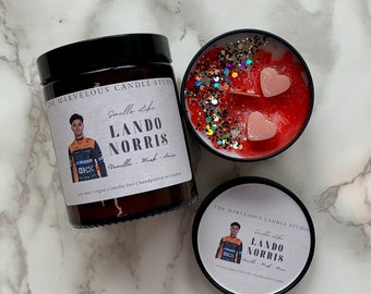 Smells Like Lando Norris Candle | Celebrity Candles | McLaren Formula One Gift | F1  Birthday Gift Ideas | Funny Novelty Gift