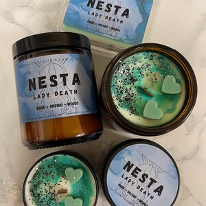 Vela Nesta Archeron con licencia oficial de ACOTAR Merch / Vela de cera de soja / Sarah J Maas Una corte de espinas y rosas Regalo literario imagen 10