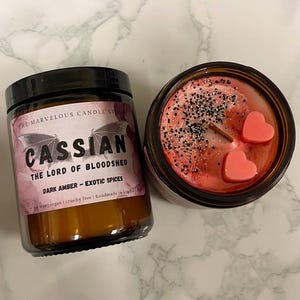 Cassian Candle | ACOTAR Fan Parody Candle | Soy Wax | BookTok Gift | Sarah J Maas A Court of Thorns And Roses Bookish Gift 8oz candle