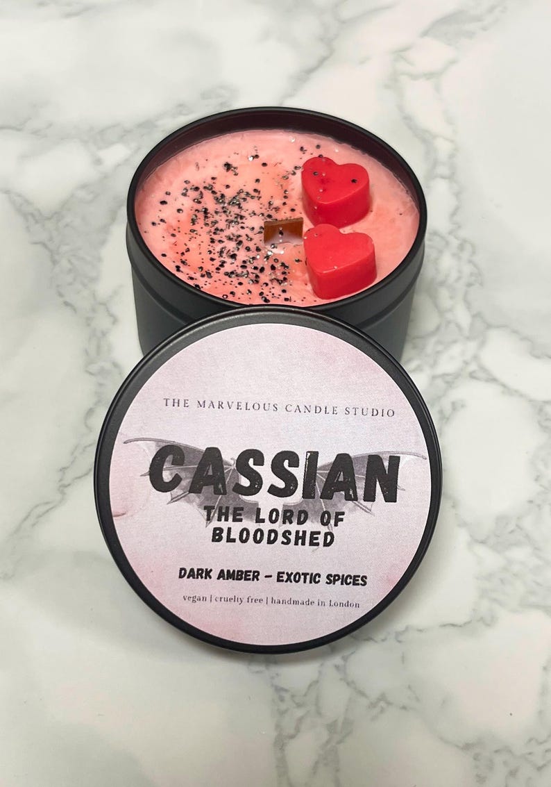 Cassian Candle | ACOTAR Fan Parody Candle | Soy Wax | BookTok Gift | Sarah J Maas A Court of Thorns And Roses Bookish Gift 4oz candle