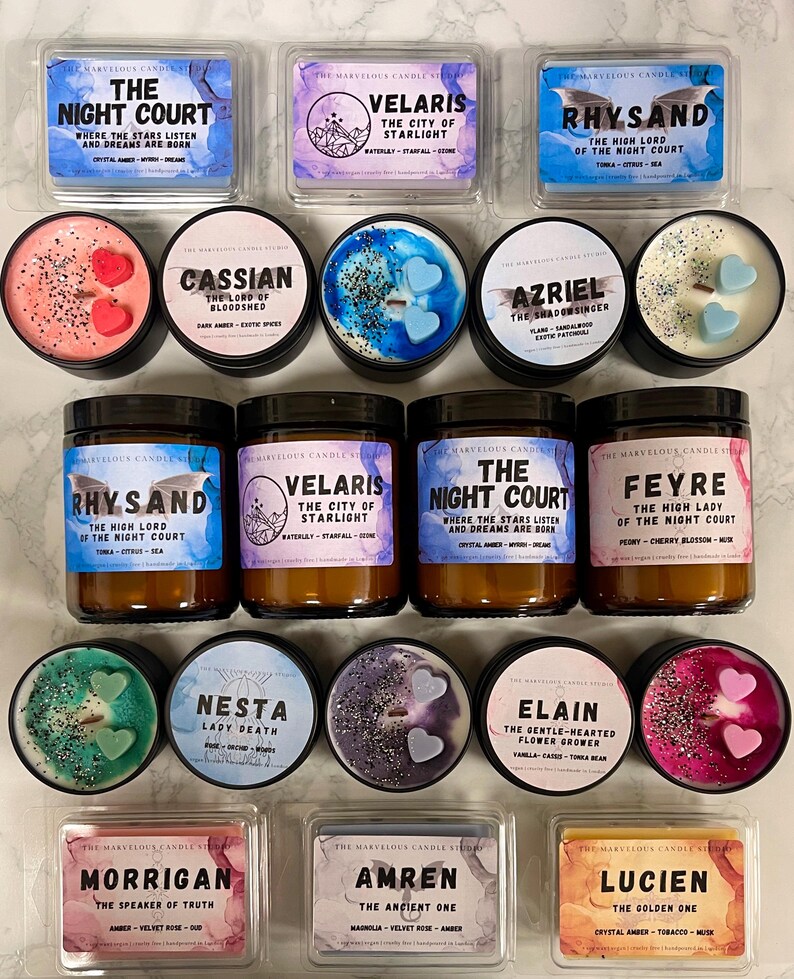 Vela Nesta Archeron con licencia oficial de ACOTAR Merch / Vela de cera de soja / Sarah J Maas Una corte de espinas y rosas Regalo literario imagen 6