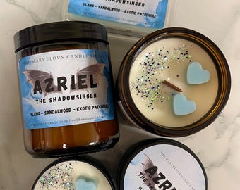 Azriel Candle | ACOTAR Fan Parody Candle | Vegan Candle | BookTok Gift | Sarah J Maas A Court of Thorns & Roses Gift