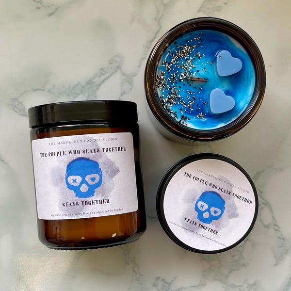 Lights Out Candle | Navessa Allen Josh Hammond Merch | Dark Romance Soy Wax Candle | Faceless Man Masktok Merch | BookTok Gift