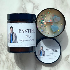Castiel Vegan Wax Melts And Candles | Misha Collins | Fandom Candles | SPN Funny Novelty Gift