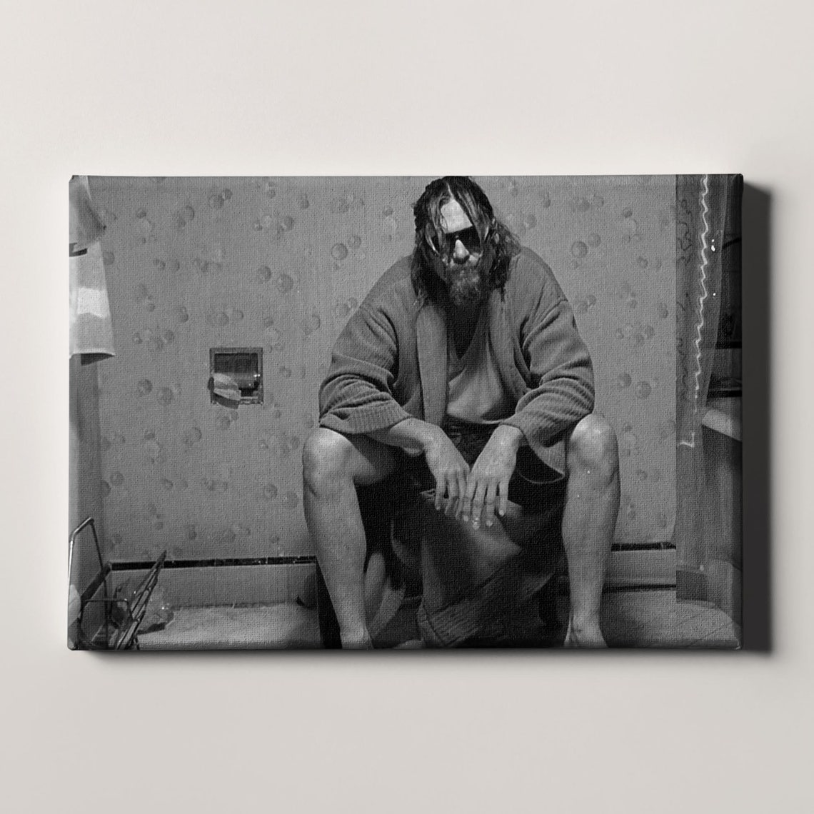 The Big Lebowski Toilet Scene Canvas Art Print the Dude Wall Etsy