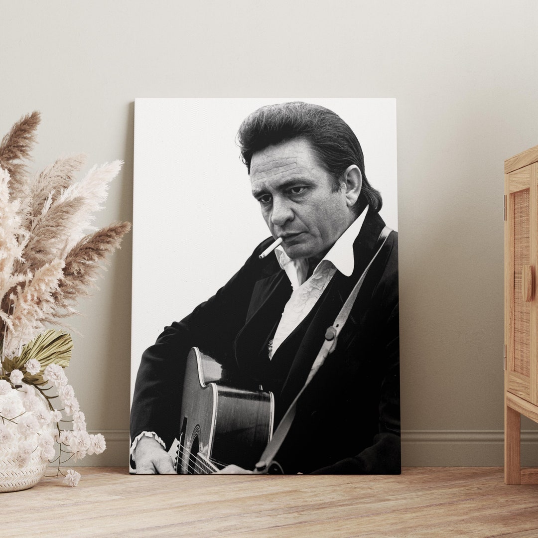 Johnny Cash Canvas Art Print 1950s 1960s 1970s Music Wall - Etsy