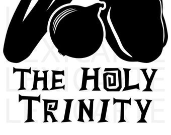 Cajun Holy Trinity SVG PNG Instant Download Black and White High Quality for Cricut Silhouette