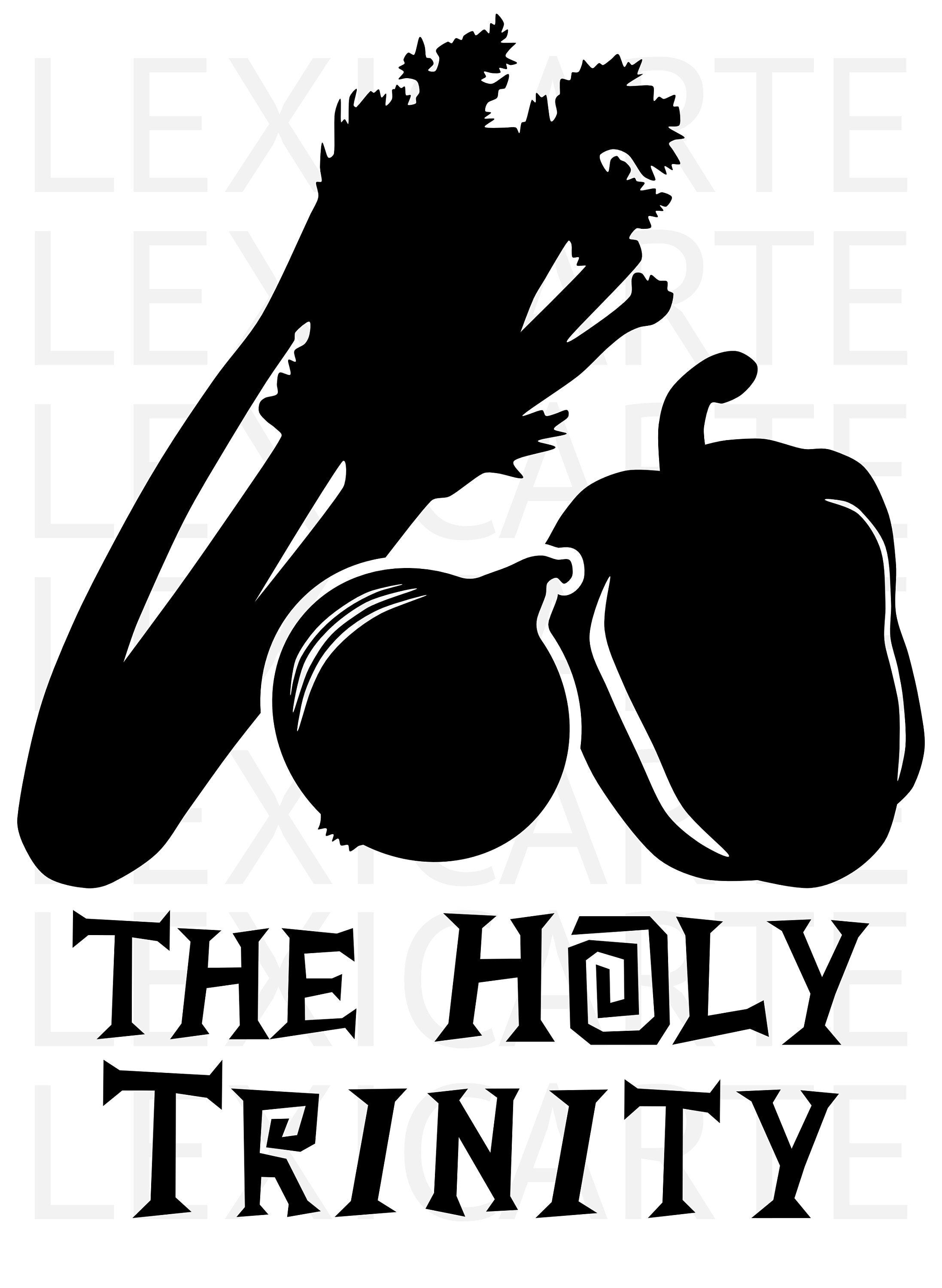 Cajun Holy Trinity SVG PNG Instant Download Black and White High Quality for Cricut Silhouette