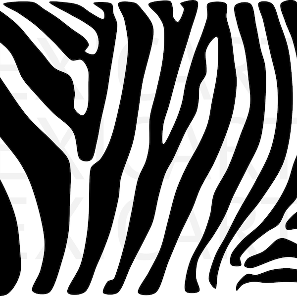 Zebra Print SVG PNG Instant Download Black and White High Quality for Cricut Silhouette