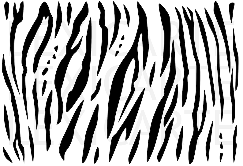 Tiger Print SVG PNG Instant Download Black and White High Quality for
