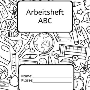 Arbeitsheft ABC Deutsch 1.Klasse Digital Instant Download Print Printable Schulheft Übungen Buchstaben Wörter Schreiben Lernen Druckschrift