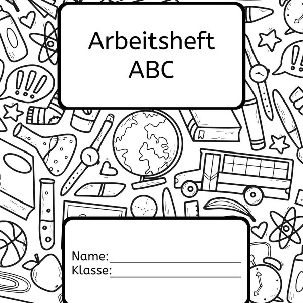 Arbeitsheft ABC Deutsch 1.Klasse Digital Instant Download Print Printable Schulheft Übungen Buchstaben Wörter Schreiben Lernen Druckschrift