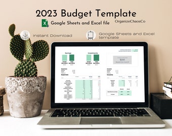 2023 Budget Spreadsheet, Expense Tracker Spreadsheet, Budget Template, Google Sheets Budget, Monthly budget, Budget tracker