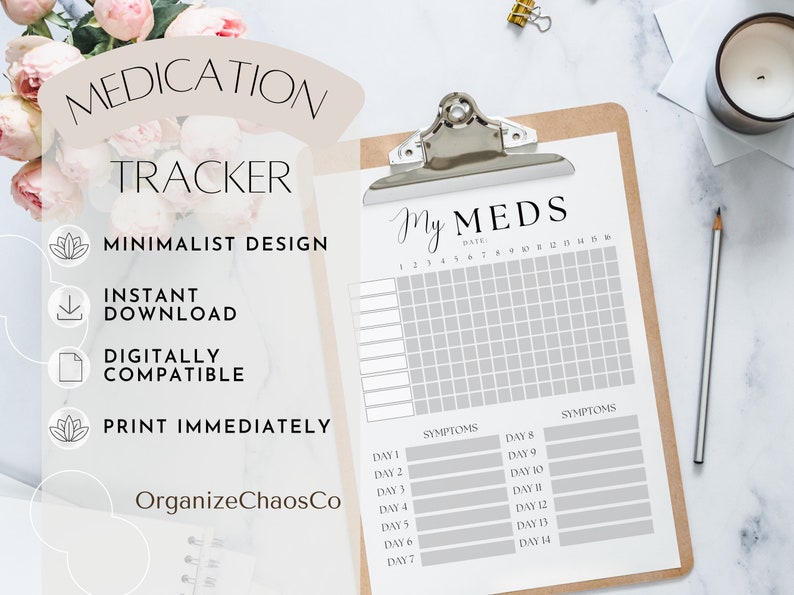 Medication Tracker, IVF, Medication Log, IVF Planner Bundle, Fertility