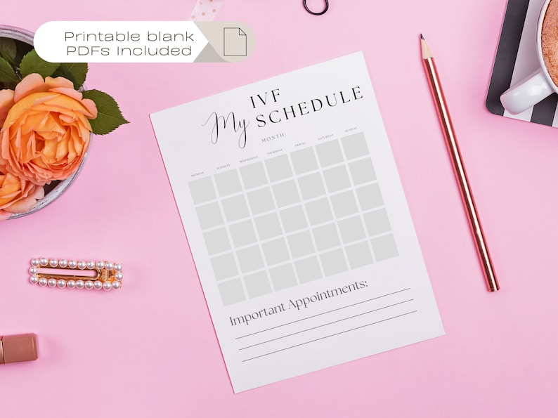 ivf planner bundle ivf calendar canva planner digital etsy