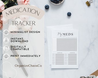 Medication Tracker, IVF, Medication log, IVF planner bundle, fertility planner, ivf calendar, digital download, IVF gift