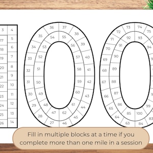 100 Mile Challenge Fitness Tracker | Goal Tracker | Exercise Tracker ...