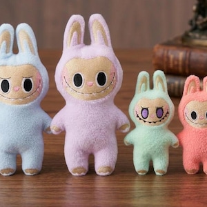 ITH Kawaii Monster Puppet – ITH Digital Embroidery File for DIY Stuffed Animals, 3 Sizes: 10, 12, and 15 cm