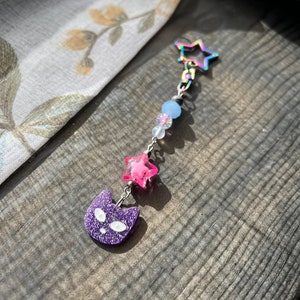 Space Cat Galaxy Keychain