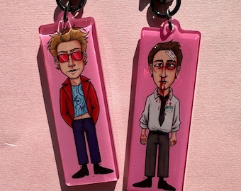 Fight Club Inspired Acrylic Epoxy Keychain | Tyler Durden, the Narrator, Soap