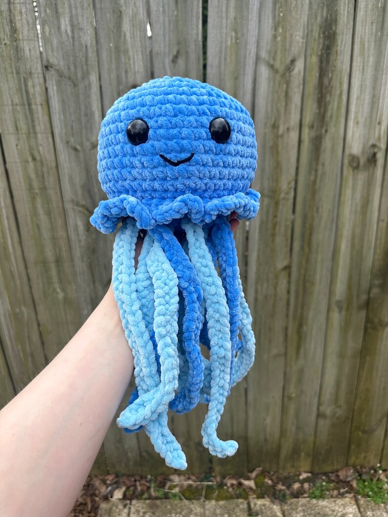 Crochet Jellyfish Plush Amigurumi Handmade Crochet Etsy