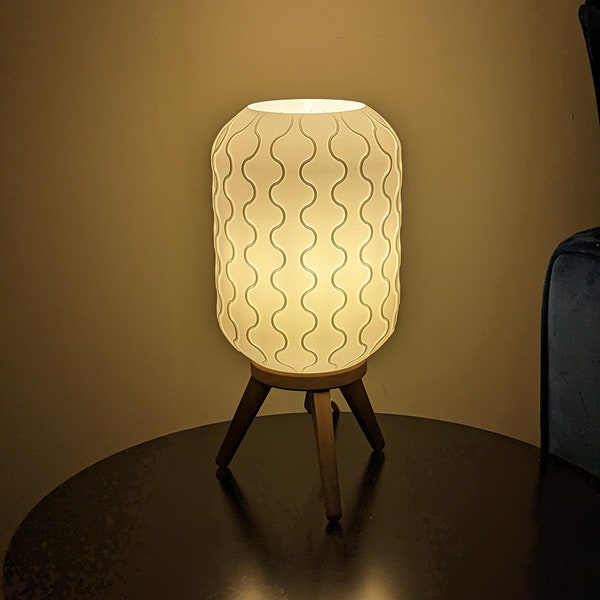 Mid-Century Modern Lamp | Nightstand Lamp | Table Lamp | Custom 3D Printed