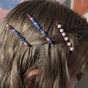 Beaded Hair Clips, Decorative Bobby Pins