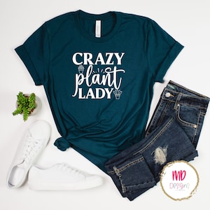 Crazy Plant Lady SVG, tshirt maman plante, fichiers de découpe numérique png, svg, eps, dxf