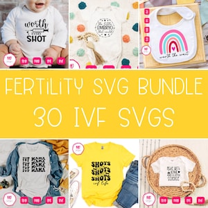 IVF SVG Bundle, Maman en devenir SVGs, jour de transfert, Téléchargement numérique