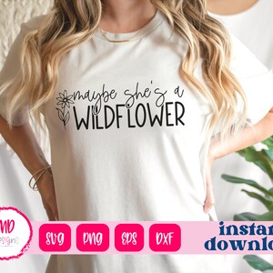 Wildflower SVG, Maybe shes a wildflower botanical line art