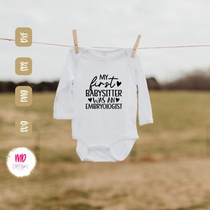 Traje de bebé de FIV SVG Diseño, SVG de FIV, camisetas de mamá de FIV, archivos de corte digital png, svg, eps, dxf