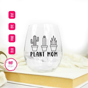 Plant Mom SVG pour la folle plant lady, idées tshirt pour les amoureux des plantes, fichiers de découpe numérique png, svg, eps, dxf