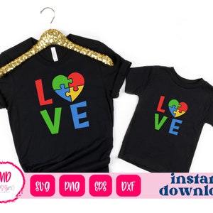 Hart puzzel SVG, autisme puzzel SVG