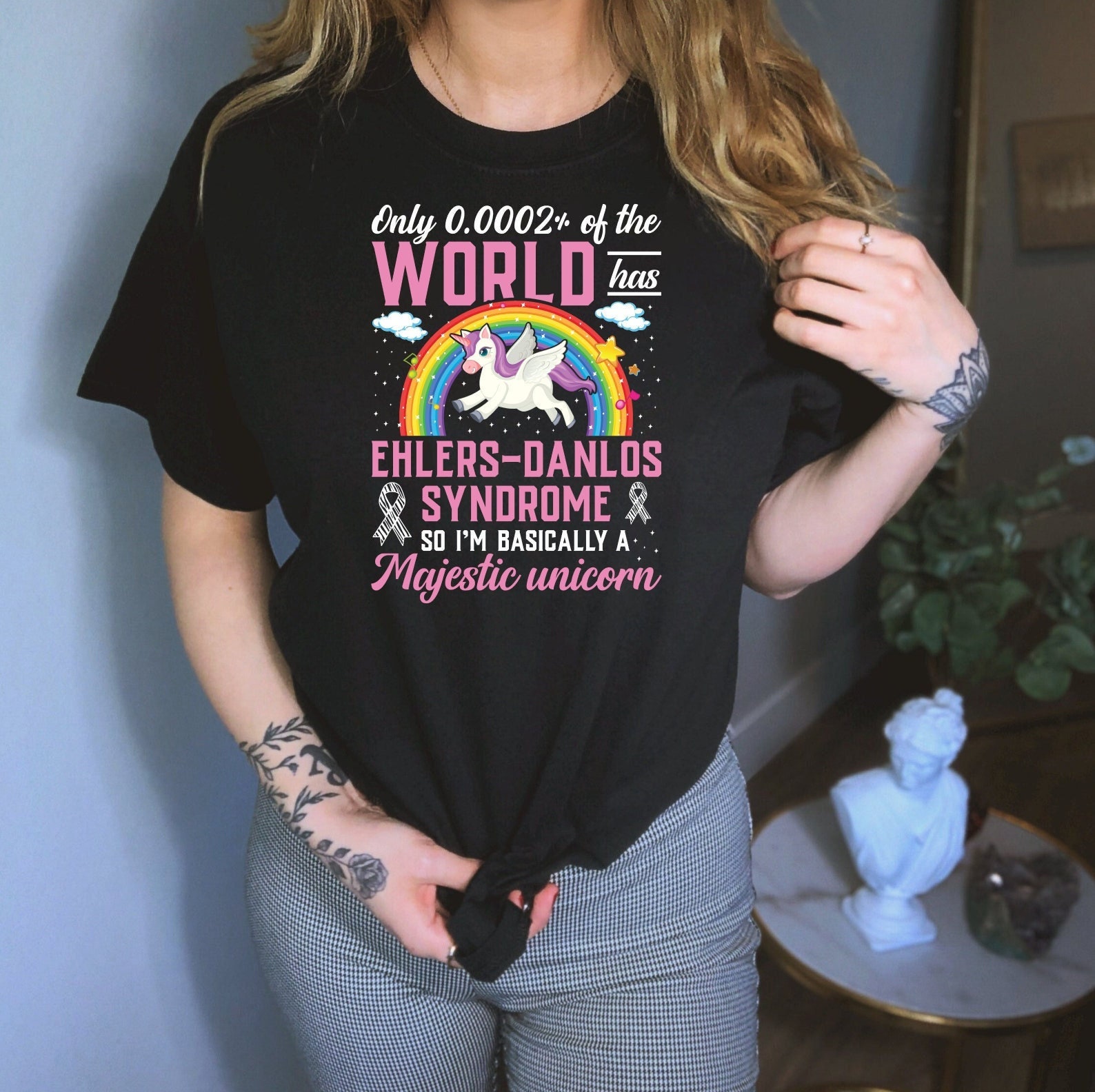 2% Of The World Has Ehlers Danlos Syndrome Unicorn Tshirt 2% Of The World Has Ehlers Danlos Syndrome Unicorn Tshirt