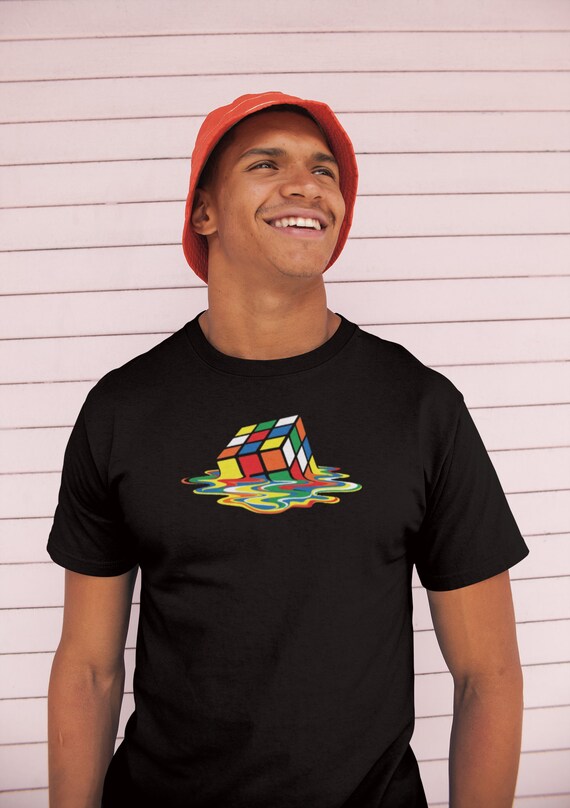 Melting Rubik Cube Shirt | Cool Online Rubik Solver Tee Gift Melting Rubik Cube Shirt | Cool Online Rubik Solver Tee Gift